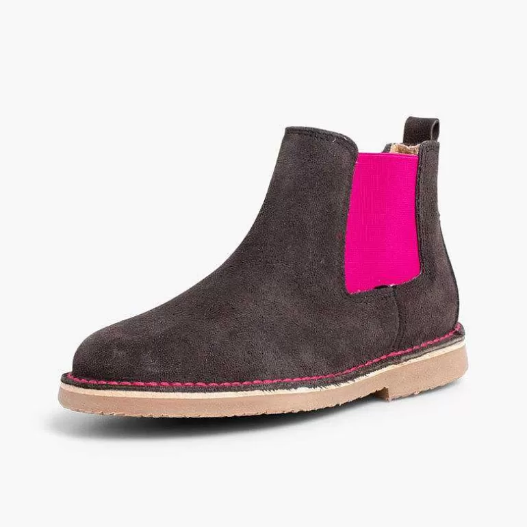 New Suede Chelsea Boots With Coloured Elastic Women Boots