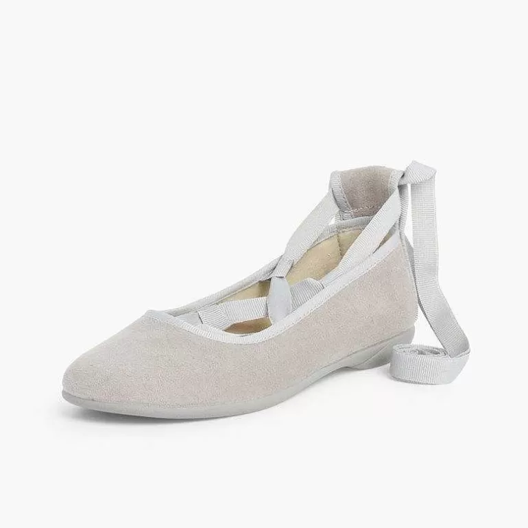 Discount Suede Effect Ballet Pumps With Bows Women Ballet Pumps And Flats