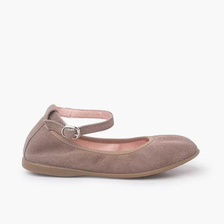 Hot Suede Flexible Ballerinas With Strap Women Ballet Pumps And Flats