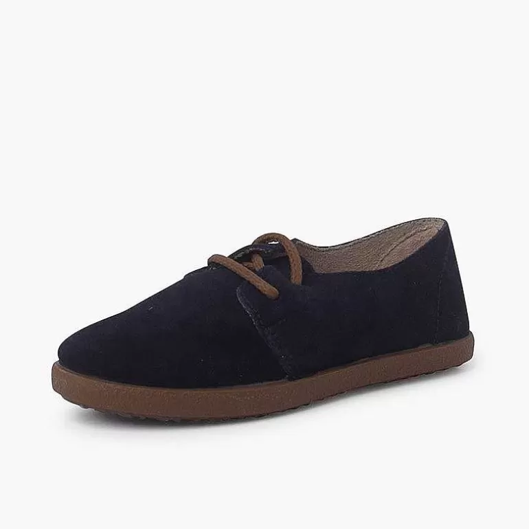 Cheap Suede Lace Up Bluchers With Caramel Sole Girls Brogues And Bluchers