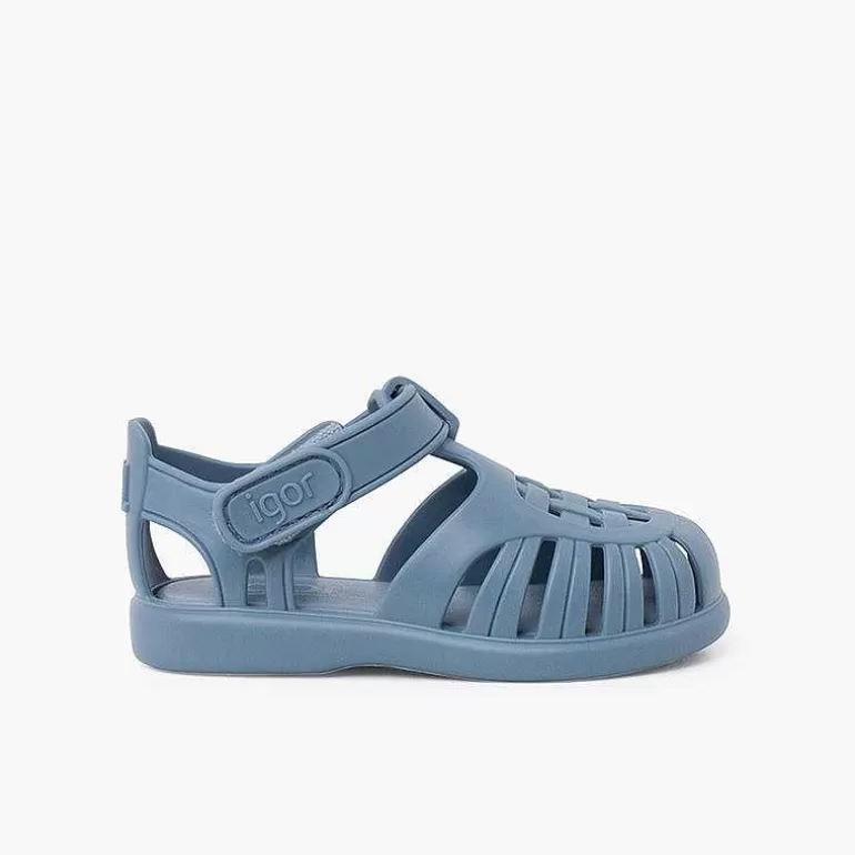 New Tobby Solid Jelly Sandals With Riptape Girls Jelly Sandals And Beachwear