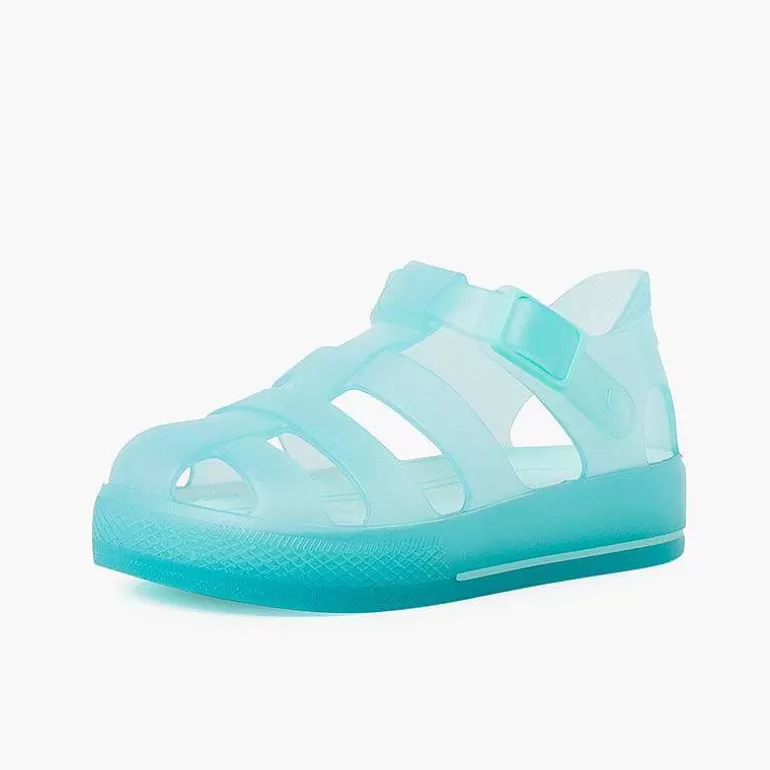 Fashion Tonal Sole Jelly Sandals And Clip Button Closure Boys Jelly Sandals And Beachwear