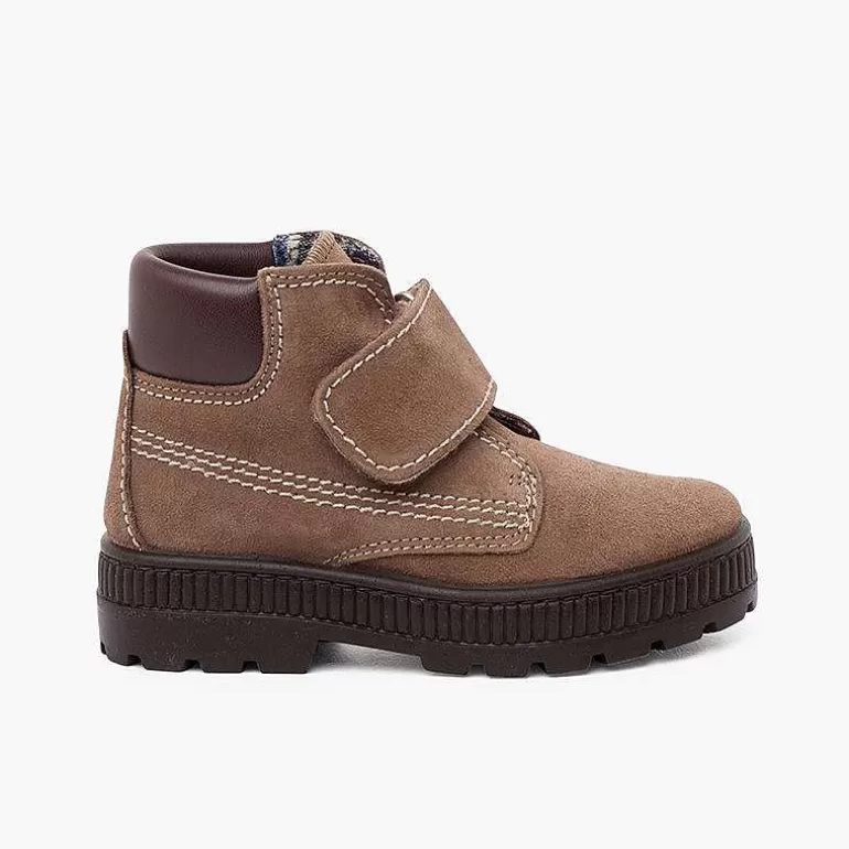 Shop Track Sole Boots With Adherent Closure Stitching Girls Boots