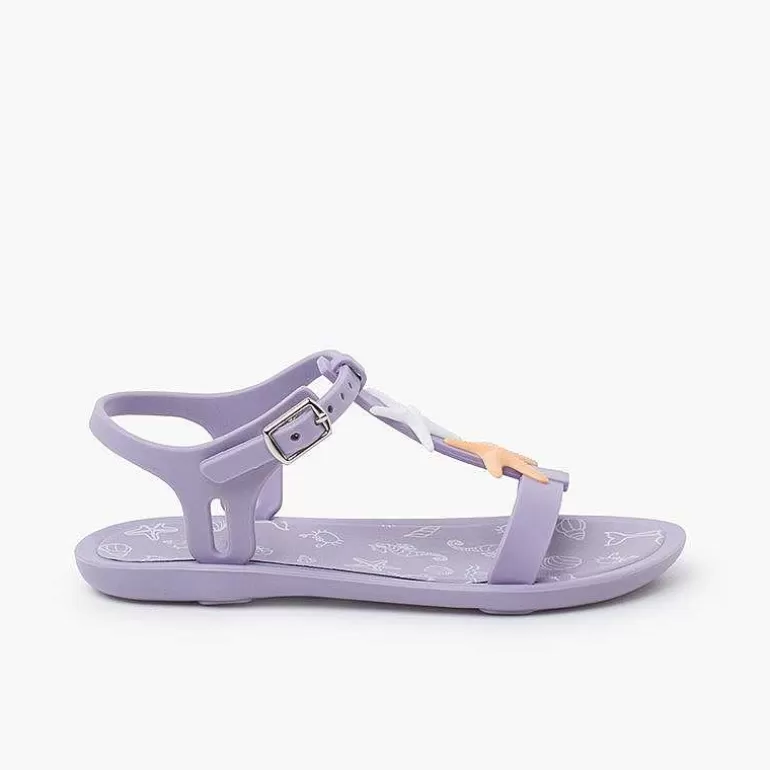 Hot Tricia Jelly Sandals With Stars In Dusty Colours Girls Jelly Sandals And Beachwear