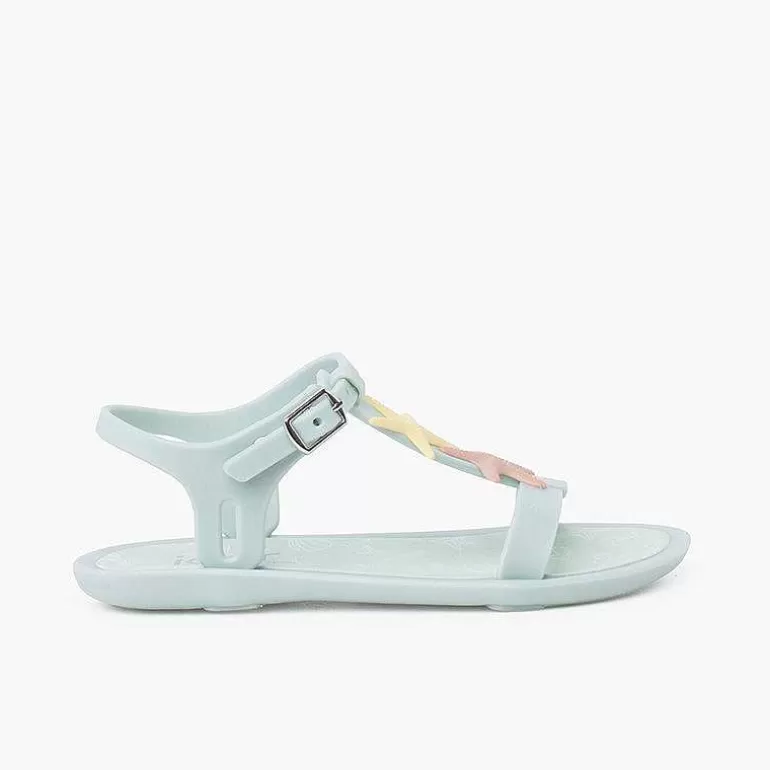 Hot Tricia Jelly Sandals With Stars In Dusty Colours Girls Jelly Sandals And Beachwear