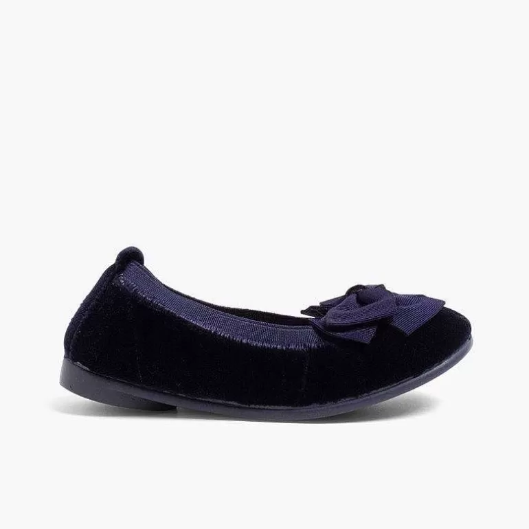 Sale Velvet Ballet Flats With Bow Girls Ballet Pumps And Flats