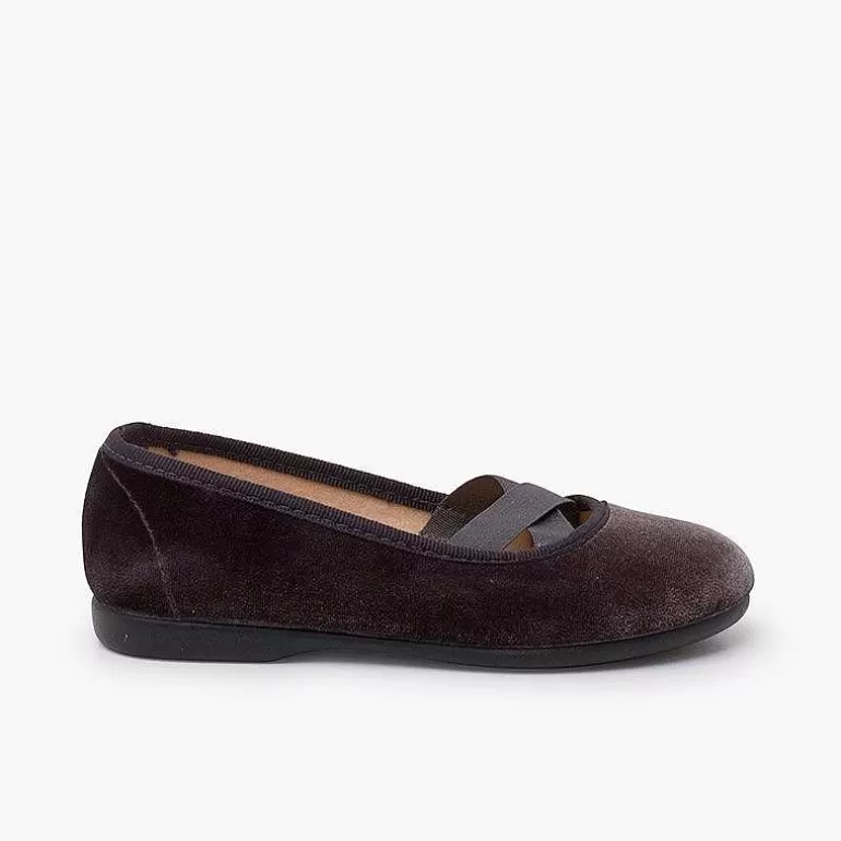 Best Sale Velvet Ballet-Style Flats Girls Ballet Pumps And Flats