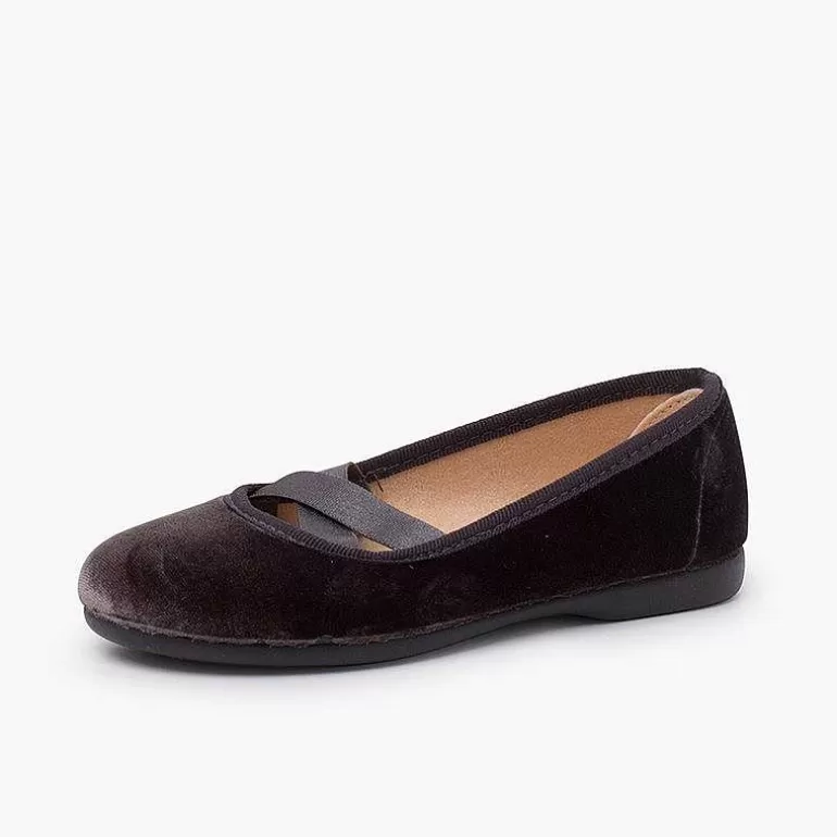 Best Sale Velvet Ballet-Style Flats Girls Ballet Pumps And Flats