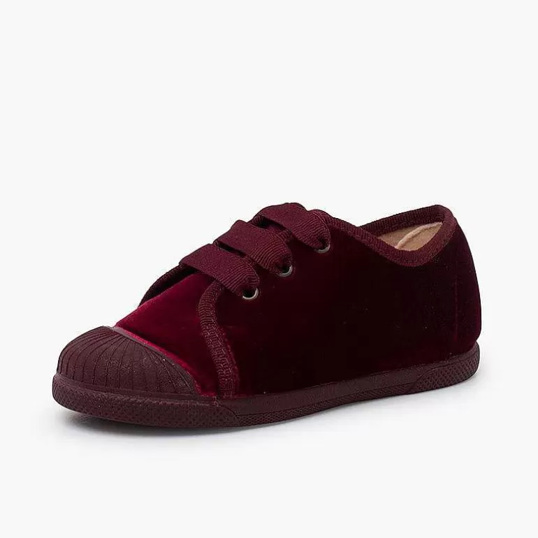 Store Velvet Trainers Faya Ribbons Girls Trainers