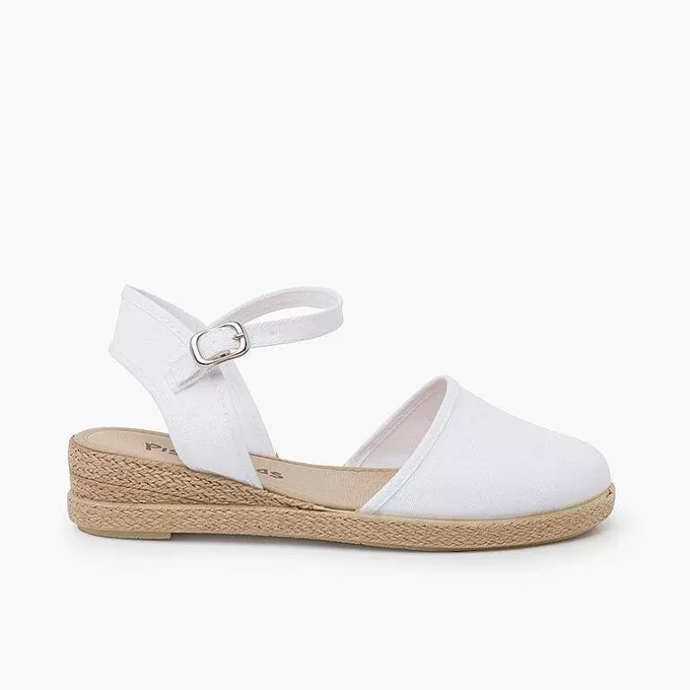 Hot Wedge Espadrilles Buckle Fastening Girls Espadrilles