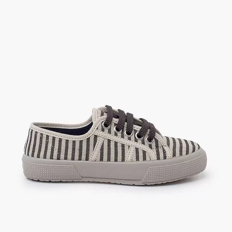 Fashion Wide-Soled Striped Trainers Girls Trainers