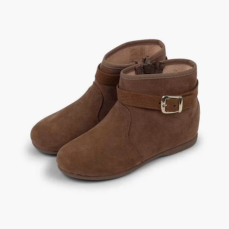 Outlet Zip Buckle Ankle Boots Girls Boots